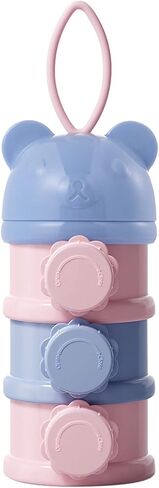 AMOCHY 3 Layers Stackable Formula Dispenser,Portable Formula Container with Carry Handle for Travel,Non Spill Stackable Snack Storage Container 13OZ in Kuwait