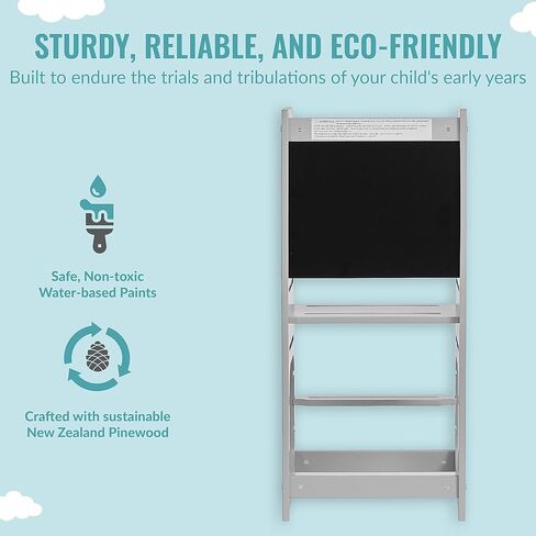 Explora Tower & Step Stool in Black, Anti-Slip Base, Multipurpose Kids Step Stool, 3 Platform Heights, Chalkable Black Board in Kuwait