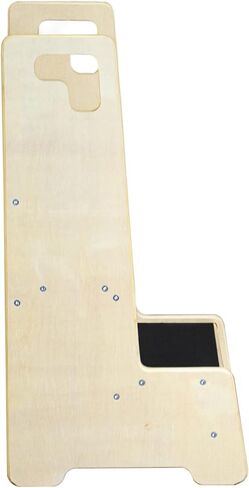 RRI Goods 2 Step Up Stool for Toddlers and Kids with Support Handles and Non Slip, Montessori Wooden Reach Up Safety Steps for Bathroom, Kitchen [Black] in Kuwait