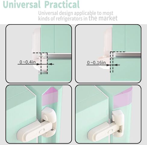 Updated Baby Safety Proof Fridge Latch Lock to Keep Door Closed,Child Proof Refrigerator/Fridge/Freezer Door Lock for Toddlers and Kids,no Tools Need or Drill (Grey-1pcs) in Saudi Arabia