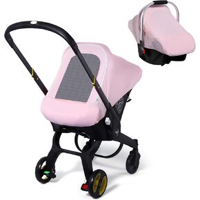 أغطية مقاعد السيارة للأطفال، غطاء مقعد السيارة الأصلي للرضع للأولاد والبنات، مظلة مقعد السيارة مقاومة للركل مع نافذة شبكية قابلة للتنفس وجيب، غطاء عالمي لعربة الأطفال هدية استحمام لحديثي الولادة in Kuwait