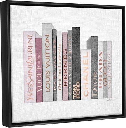 Stupell Industries Fashion Designer Bookstack Pink Grey Watercolor, Design by Amanda Greenwood, 16 x 20 in Saudi Arabia