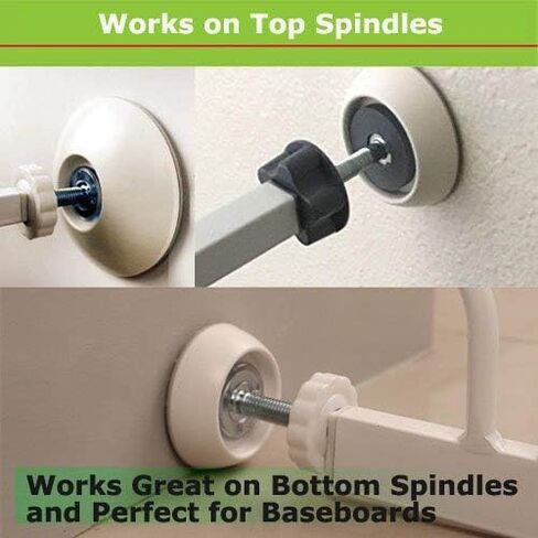 4 قطع من أكواب الجدران لبوابات الأطفال، حماية من الجدار يحمي سطح الجدار والأبواب والسلالم الخشبية. أمان مناسب للبوابات الآمنة المثبتة بالضغط in Kuwait