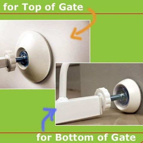 4 قطع من أكواب الجدران لبوابات الأطفال، حماية من الجدار يحمي سطح الجدار والأبواب والسلالم الخشبية. أمان مناسب للبوابات الآمنة المثبتة بالضغط in Kuwait