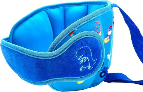 Adjustable Toddler Car Seat Head Support Band, Carseat Straps Cover, Safety Car Seat Neck Relief, Infants and Baby Head Support,Blue in Kuwait