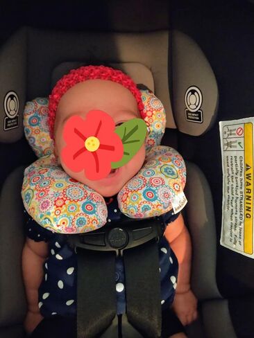 Baby Car Seat Head Support Pillow -Baby Travel Pillow Toddler Infant Head and Neck Support for Car Seat,Pushchair -Bear in Kuwait