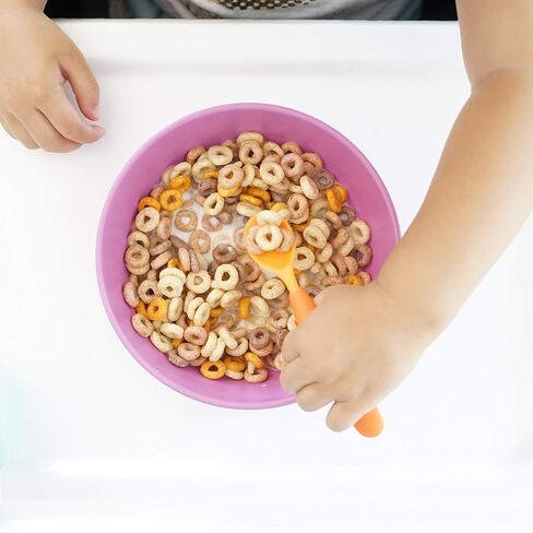 Bamboo Dinnerware Bowls for Kids, Set of 4 Eco Friendly Toddler Bowls :: Non Toxic & Kid Safe Dishes for Cereal & Soup :: Mix and Match :: Great Gift for Baby Shower & Birthday in Kuwait
