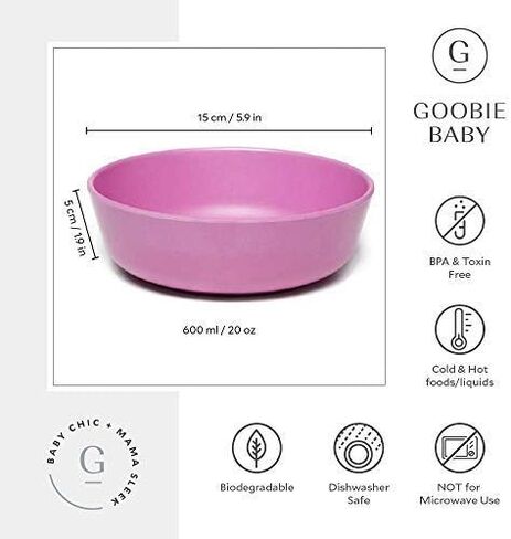 Bamboo Dinnerware Bowls for Kids, Set of 4 Eco Friendly Toddler Bowls :: Non Toxic & Kid Safe Dishes for Cereal & Soup :: Mix and Match :: Great Gift for Baby Shower & Birthday in Kuwait
