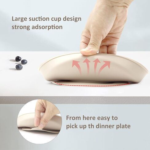 مجموعة تغذية الطفل طبق مقسم مع شفط، مريلة سيليكون، كوب سيبي لتدريب الأطفال الصغار مع شفاطة، ملعقة فطام LED للأطفال in Kuwait