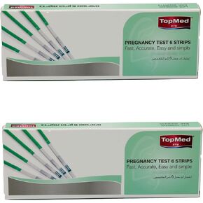 TOPMED ETS Pregnancy Test Strips, HCG Tests, instant Result, 99% Accurate, Extra Sensitive (6) in Saudi Arabia