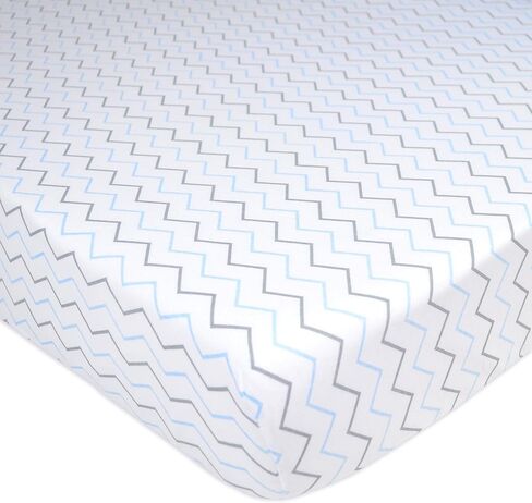 American Baby Company Fitted Crib Sheet 28" x 52", Soft Breathable Neutral 100% Cotton Jersey Sheet, Aqua Whales, for Boys and Girls, Fits Crib and Toddler Bed mattresses in Saudi Arabia
