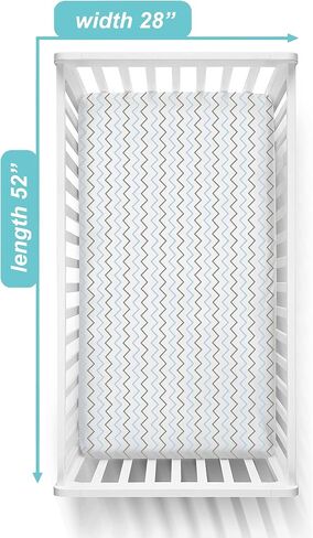 American Baby Company Fitted Crib Sheet 28" x 52", Soft Breathable Neutral 100% Cotton Jersey Sheet, Aqua Whales, for Boys and Girls, Fits Crib and Toddler Bed mattresses in Saudi Arabia