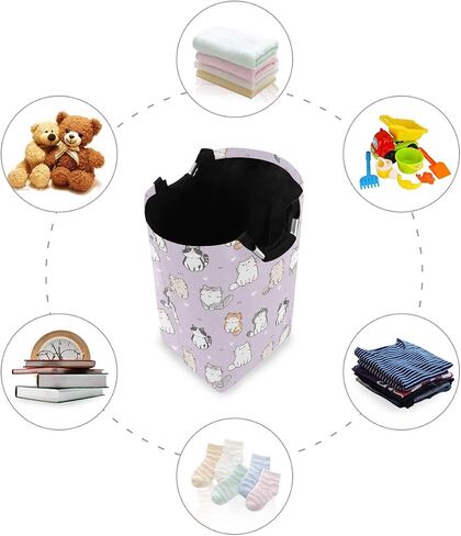 Qilmy Sunflower Laundry Basket Collapsible Large Clothes Hamper Nursery Storage Bin with Handle for Bedroom, Bathroom, Dorm, Kids Room in Saudi Arabia