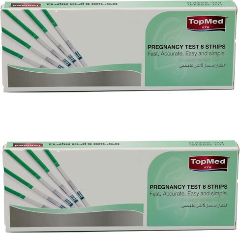 شرائط اختبار الحمل TOPMED ETS، اختبارات HCG، نتيجة فورية، دقيقة بنسبة 99%، حساسة للغاية (18) in Kuwait