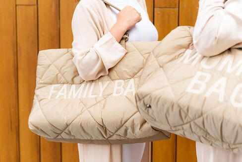 Childhome Family Bag, Baby Diaper Bag, Hospital Bag, Large Diaper Bag Tote for Baby Essential, Magnetic Closure Tote Bag Grey in Kuwait