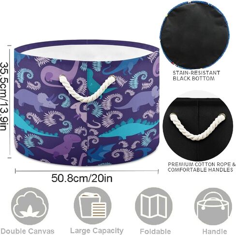 visesunny African Tribal Ethnic Elephant And Deer Collapsible Large Capacity Basket Storage Bin with Durable Cotton Handles, Home Organizer Solution for Office, Bedroom, Closet, Toys, Laundry in Kuwait