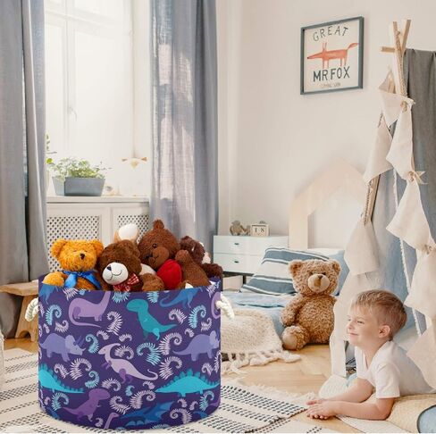 visesunny African Tribal Ethnic Elephant And Deer Collapsible Large Capacity Basket Storage Bin with Durable Cotton Handles, Home Organizer Solution for Office, Bedroom, Closet, Toys, Laundry in Kuwait