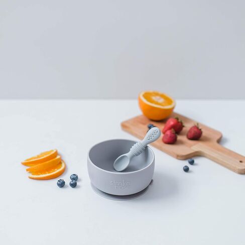 Simka Rose Baby Bowl and Spoon Set, Baby Bowls Suction for Toddler, BPA-Free Silicone Bowls Baby, Baby Bowl and Spoon Dishwasher and Microwave Safe Baby Feeding Supplies (Emerald) in Kuwait