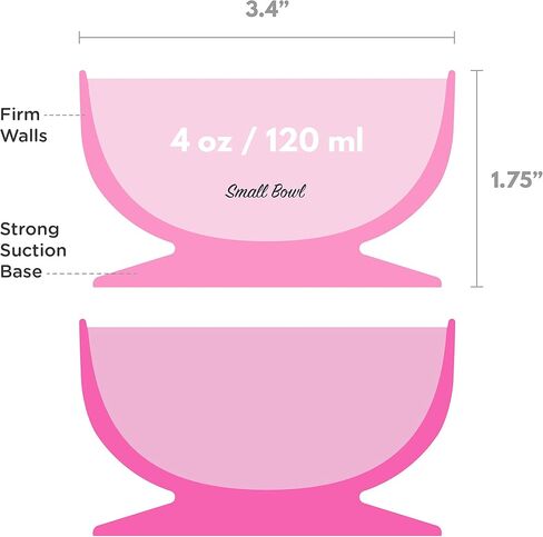 ChooMee Silicone Baby Suction Bowls | Non Slip Extra Strong Suction Base with Durable and Firm Bowl | Ideal for Infant and Toddler Baby Led Feeding | Small 2 CT in Saudi Arabia