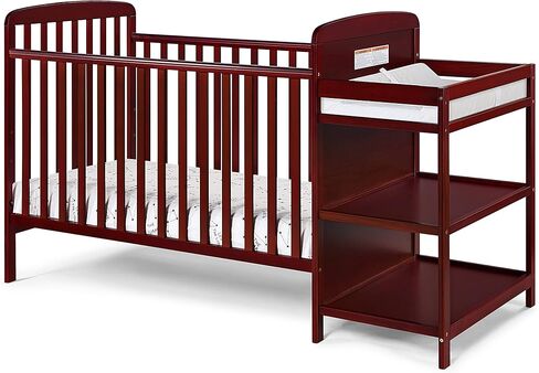 جناح بيبي رامزي 3 في 1 سرير قابل للتحويل ومبدل بلمسة نهائية من الكرز in Kuwait