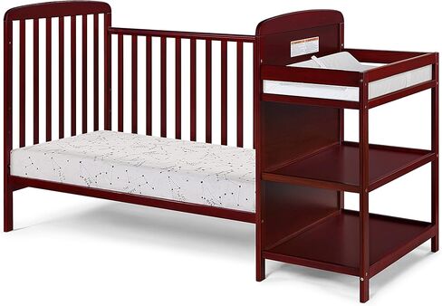 جناح بيبي رامزي 3 في 1 سرير قابل للتحويل ومبدل بلمسة نهائية من الكرز in Kuwait