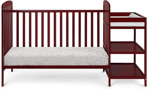 جناح بيبي رامزي 3 في 1 سرير قابل للتحويل ومبدل بلمسة نهائية من الكرز in Kuwait