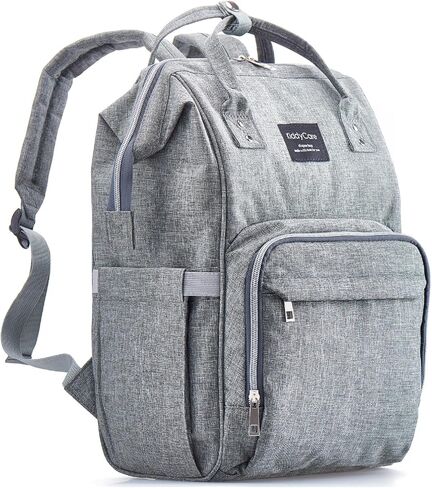 KiddyCare Diaper Bag Backpack | Baby Diaper Bags with Changing Station for Mom | Multifunction Travel Back Pack Maternity Baby Bags Waterproof Tote Bag Spacious, Unisex Stylish | Gray in Saudi Arabia