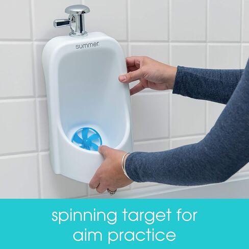 Summer Infant My Size Urinal,White-Realistic Boy Urinal Potty Training Toilet –Realistic Urinal for Toddlers that Features Flushing Sounds and a Target for Aim Practice –Easily Removable for Emptying in Saudi Arabia