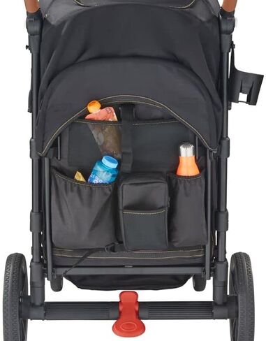 Larktale Caravan - 200 lbs. Capacity, Double Seater Collapsible Wagon, All-Terrain Stroller Wagon for Kids and Babies - 2023 Version - Byron Black in Saudi Arabia
