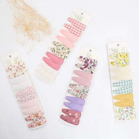 40pcs Toddler Hair Clips Floral Print Snap Hair Clips Baby Girls Barrettes Hair Accessories for Toddler Girls Kids in Saudi Arabia