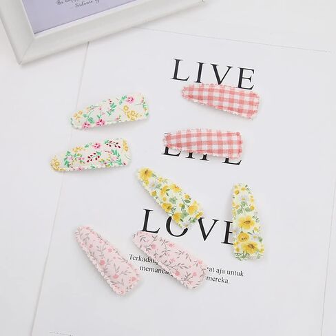 40pcs Toddler Hair Clips Floral Print Snap Hair Clips Baby Girls Barrettes Hair Accessories for Toddler Girls Kids in Saudi Arabia
