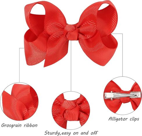 58pcs 3 Inches Grosgrain Ribbon Pinwheel Hair Bows Alligator Clips Hair Barrettes Accessories for Baby Girls Kids Toddlers Teens 29 Colors in Pairs in Saudi Arabia