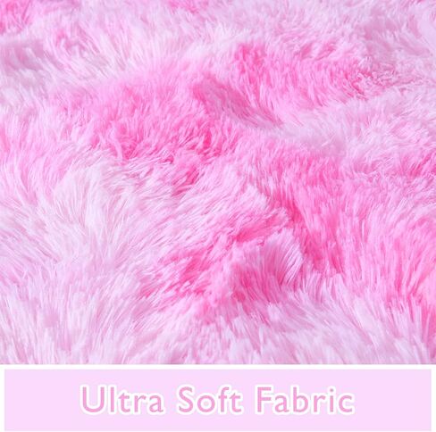 ST. BRIDGE Soft Fluffy Hexagon Rugs for Princess Tent Kids Play Castle, Cute Pink Washable Rug for Baby Nursery Kids Room Decor, Non-Slip Shag Carpet for Girls Bedroom Playroom,Diameter 4.6 ft in Saudi Arabia