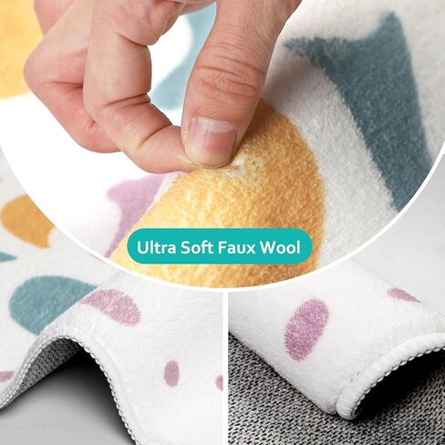 Capslpad Butterfly Kids Rug for Girls Bedroom Colorful Non Slip Soft Kids Play Mat Washable Nursery Rug for Kids Room,Playroom,Nursery Room Decor,3'x4' in Kuwait