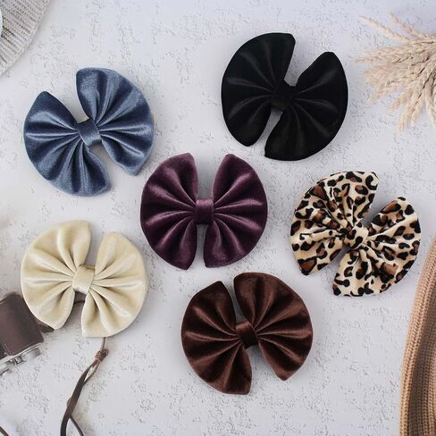 Velvet Baby Bows Headbands Solid Elastic Baby Girl Hair Bows Handmade Newborn Hair Band Bows Infant Toddlers Kids Hair Accessories 3 Pcs Beige Khaki Black in Saudi Arabia