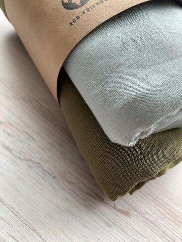 Leyl&Ari Swaddle Blanket Set, 2 Pack Organic Muslin and Stretchy Knit Bamboo Swaddler Wrap Wrap for Infant & Newborn, Gender Neutral Baby Essential Accessories (Sage/Moss) in Kuwait