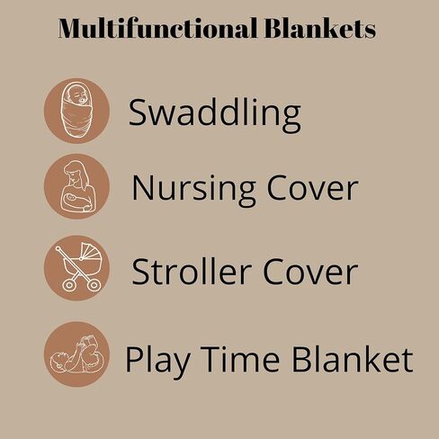 Leyl&Ari Swaddle Blanket Set, 2 Pack Organic Muslin and Stretchy Knit Bamboo Swaddler Wrap Wrap for Infant & Newborn, Gender Neutral Baby Essential Accessories (Sage/Moss) in Kuwait