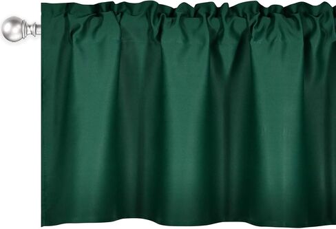 Aqua Valances for Kitchen Windows Rod Pocket Blackout Thermal Insulated Window Treatment Valances 1 Panel 42 by 18 Inch in Saudi Arabia
