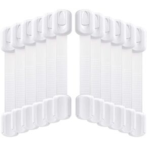 Socub 4 pack Child Safety Cabinets Strap Locks, Multi Use Latch with Strong Adhesive Pads, for Cabinets, Drawers, Oven, Toilet Seat, Fridge in Saudi Arabia