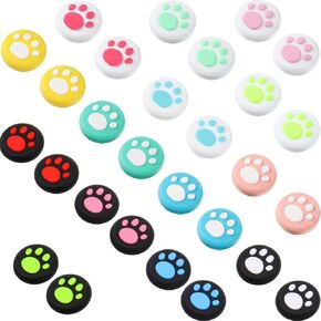 28 Pieces Cat Thumb Grips Caps Replacement Cat Claw Joystick Cap Silicone Cat Analog Stick Cover Compatible with PS5 PS4 PS3 PS2 Xbox 360 Xbox One Controllers in Saudi Arabia