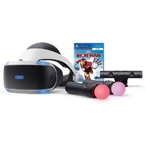 Sony Playstation VR Marvel's Iron Man Bundle, White: Playstation VR Headset, Camera, 2 Move Motion Controllers, VR Digital Code for PS4 PS5 in Kuwait