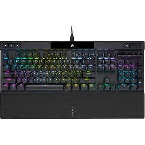 Corsair K70 RGB PRO Wired Mechanical Gaming Keyboard (CHERRY MX RGB Blue Switches: Tactile and Clicky, 8,000Hz Hyper-Polling, PBT DOUBLE-SHOT PRO Keycaps, Soft-Touch Palm Rest) QWERTY, NA - Black