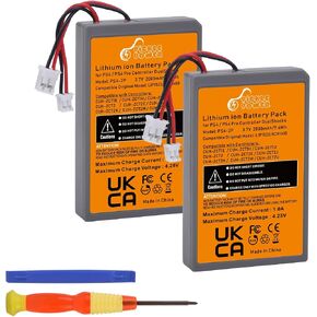 Pickle Power 2 Pack 2000mAh PS4 PS4Pro Battery Replacement for Sony Playstation 4 Dualshock 4 V1 V2 Controller CUH-ZCT2 CUH-ZCT2E CUH-ZCT1E CUH-ZCT1U in Saudi Arabia