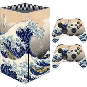 VWAQ The Great Wave off Kanagawa Skin Designed to Fit Xbox Series X Console and Controllers - XSRSX8 in Kuwait