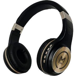 Morpheus 360 Bluetooth Headphones, Wireless Headphones Over Ear, Wireless Headset with Microphone, Black with Gold Accents, Comfortable Design HP5500G in Kuwait