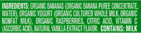 Gerber Toddler Food, Organic Banana Raspberry Yogurt with Vanilla Puree Pouch, Toddler Pouches, No Added Sweetener, No Artificial Colors or Flavors, 12-Pack in Saudi Arabia