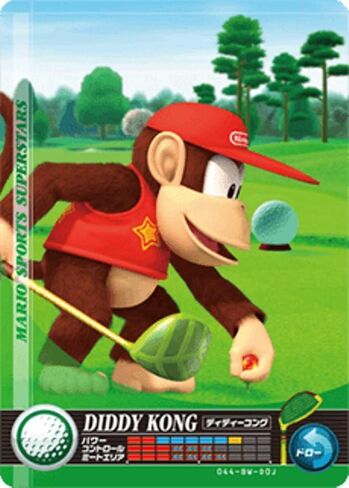Nintendo Mario Sports Superstars Amiibo Card Golf Diddy Kong for Nintendo Switch, Wii U, and 3DS in Saudi Arabia
