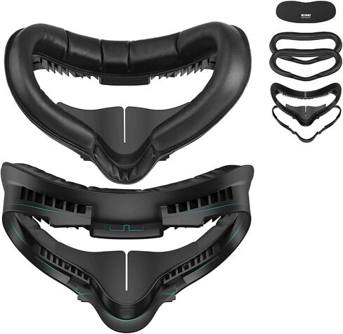 KIWI design Face Cushion Pad Compatible with Quest 2 Accessories (Upgraded Version), Fitness Facial Interface Foam Replacement, with Glasses Spacer and Lens Protector, Air-Circulation Design in Kuwait