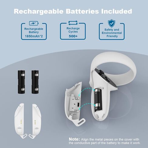 AMVR Upgraded Charging Dock for Meta/Oculus Quest 2, Headset Display Holder and Controller Mount Station, with Magnetic Charging, with Adjustable Wrist Strap Accessories, with 2 Rechargeable Batteries in Saudi Arabia