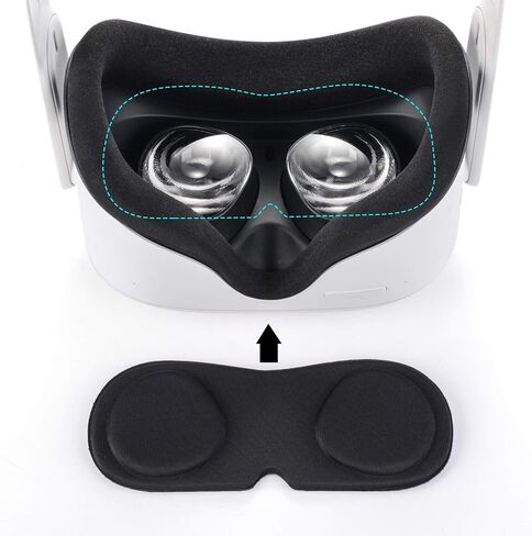 Compatible with Oculus Quest 2 Accessories,Silicone face Cover, VR Shell Cover,Compatible with Quest 2 Touch Controller Grip Cover,Protective Lens Cover,Disposable Eye Cover. (Starry Purple) in Kuwait